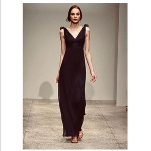 Amsale charcoal bridesmaid dress G592c size 2
